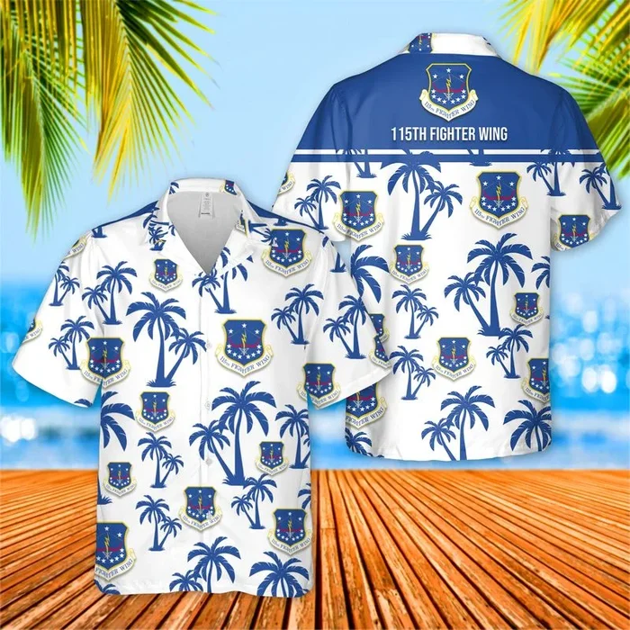 USAF Wisconsin Air National Guard 115th Fighter Wing Hawaiian Shirt – Fanshubus.com