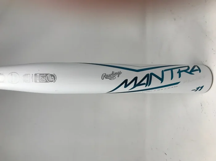 Used 2023 Rawlings Mantra+ Plus -11 33/22 USSSA Fastpitch Softball Bat Wht/Blu
