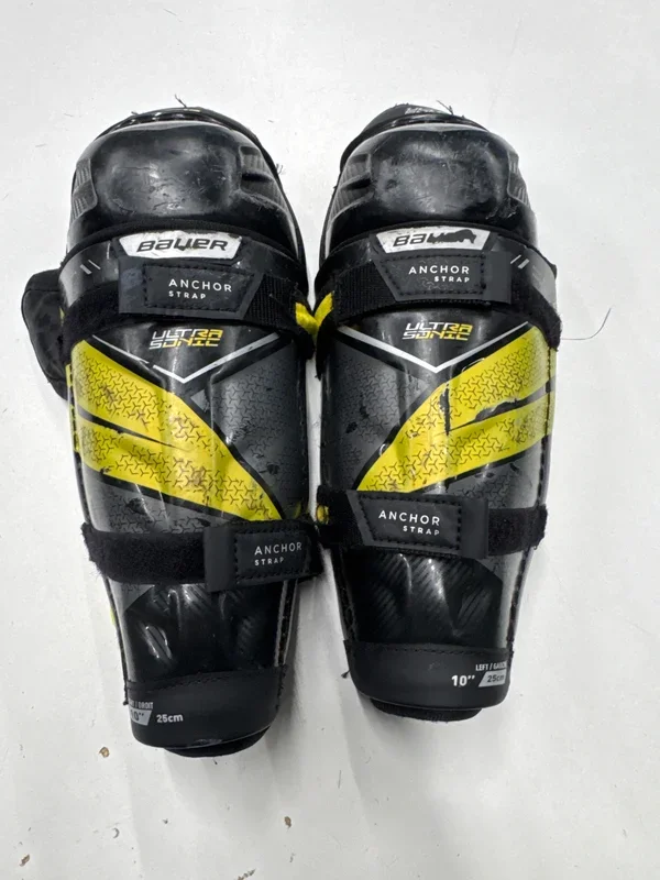 Used Bauer Ultra Sonic 10″ Shin guards