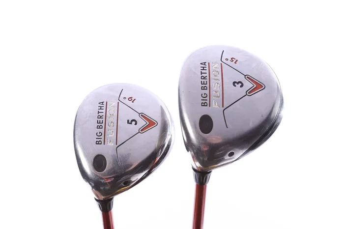 Used Callaway Big Bertha Fusion Wood Set – Left-Handed – 3W, 5W – Regular Flex