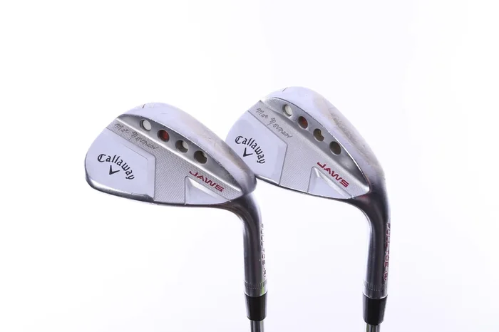 Used Callaway Jaws Full Toe Raw Face Chrome Wedge Set – Right-Handed – 56*, 60* – Wedge Flex