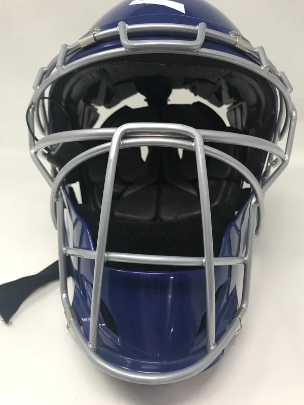 Used Easton A165319 M7 C Hemet Grip SMall 6 1/8-7 Catcher’s Helmet/Mask Nvy/Slvr