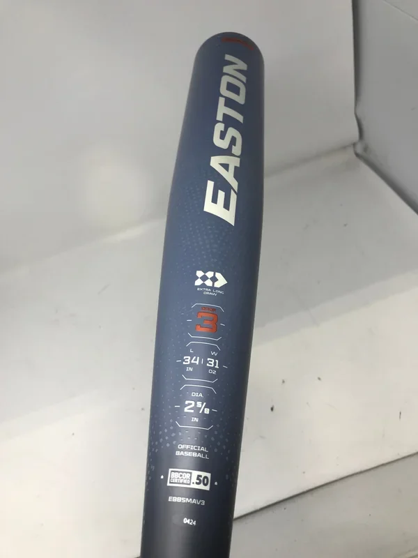 Used Easton MAV1 BBCOR Baseball Bat 34/31 -3 1 Pc. Alloy Balanced Gray/Orange