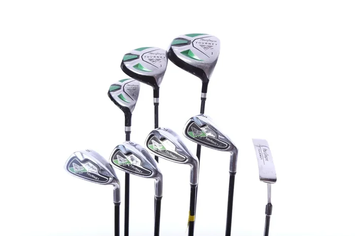 Used MacGregor Tourney MT JR Complete Set – Right-Handed – Driver, 3W, 4H, 5i, 7i, 9i, PW, Putter – Youth Flex