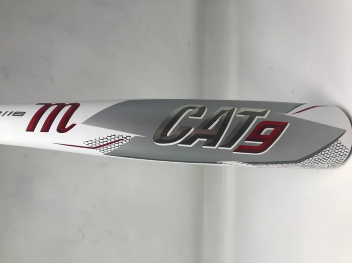 Used Marucci CAT9 USSSA Senior League Baseball Bat, 2 3/4″ 28/18 White/Red