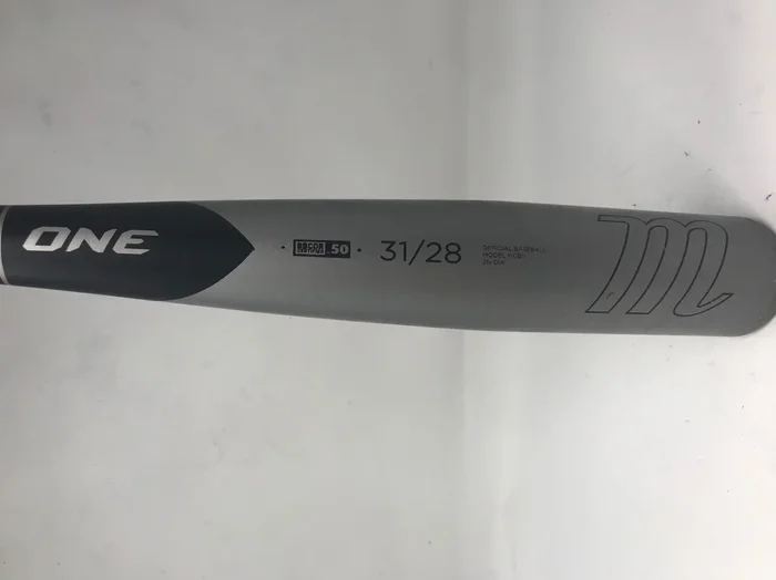 Used Marucci One MCB1 31/28 BBCOR Baseball Bat 2 5/8″ Silver/Black 2014
