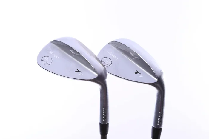 Used Mizuno T7 White Satin Wedge Set – Right-Handed – 56*, 60* – Regular Flex