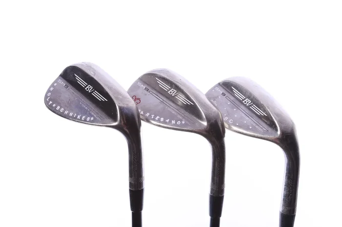 Used Titleist Vokey SM9 Brushed Steel Wedge Set – Right-Handed – 50*, 54*, 60* – Wedge Flex