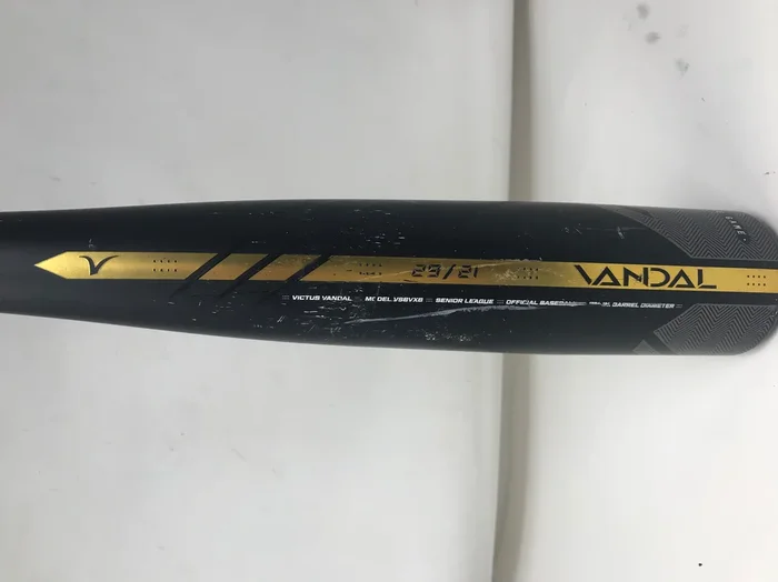 Used Victus Vandal Senior League (-8) USSSA Baseball Bat Black/Gold 29/21