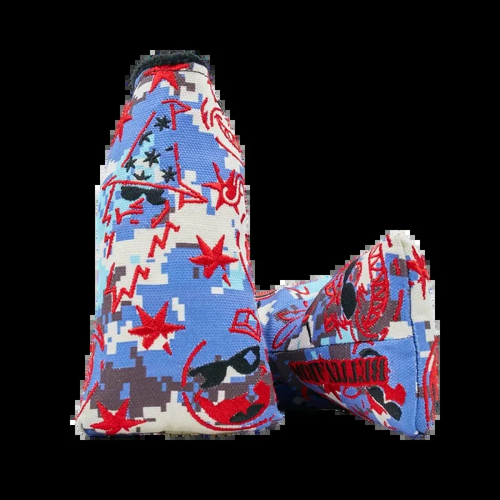 Veterans Day 2023 Digital RWB Camo Multi-Icon Blade Putter Headcover