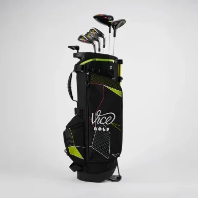 Vice 6 Club Kids Golf Set for Ages 7-10 (kids 49-53″ tall) Black Yellow