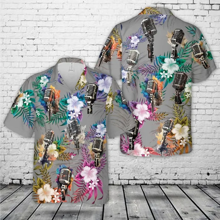 Vintage Condenser Microphone Hawaiian Shirt – Fanshubus.com
