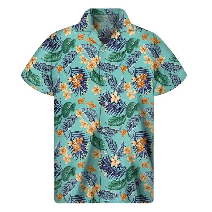 Vintage Hawaiian Aloha Pattern Print Men’s Short Sleeve Shirt- For men and women – Fanshubus – Fanshubus.com