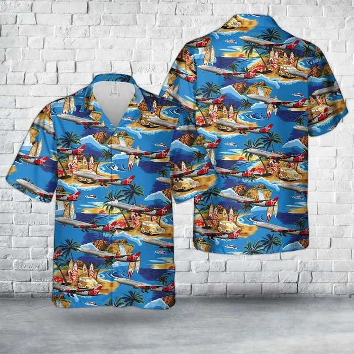 Virgin Atlantic A340-300 Hawaiian Shirt – Fanshubus.com