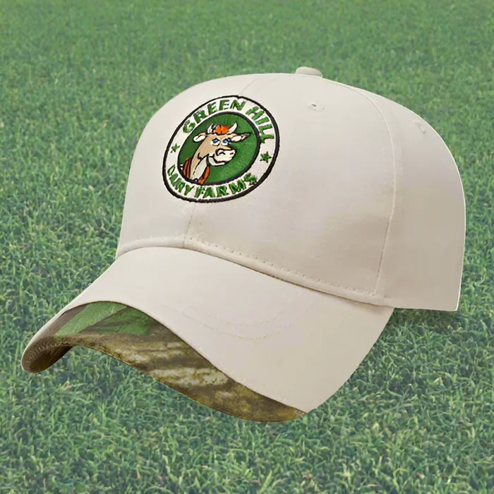 Visor Camo Accent Golf Cap Embroidered with Your Logo