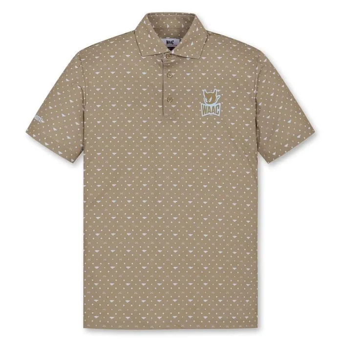 WAAC Flying WAACKY Dot Golf Polo Light Brown – FW24 Men