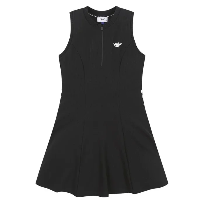 WAAC Half Zipup Flare Golf Dress Black – 23 Women