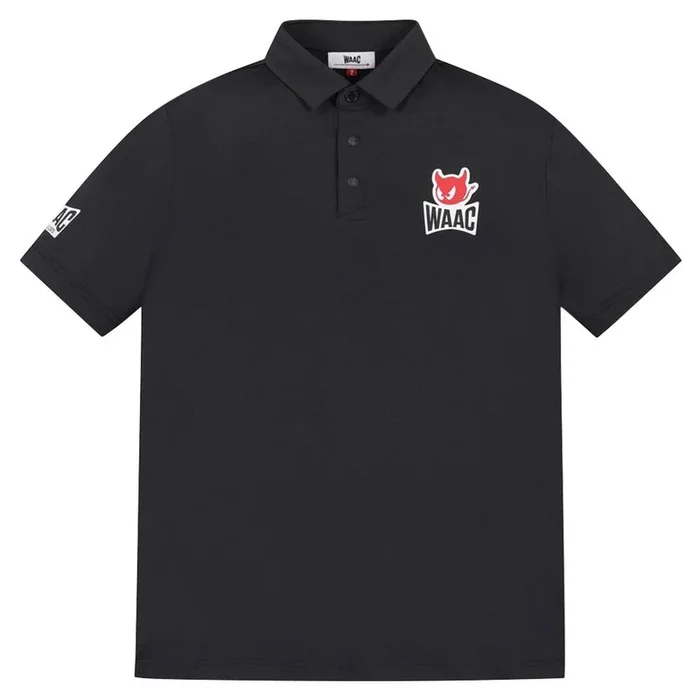 WAAC Heros Shortsleeve Golf Polo Black – 23 Men