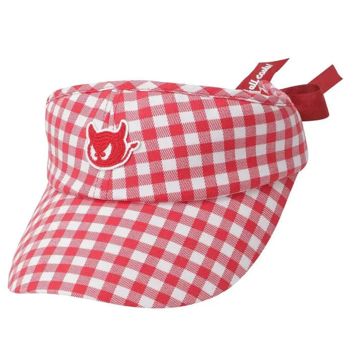WAAC High Top Check Golf Visor Red – FW25 Women