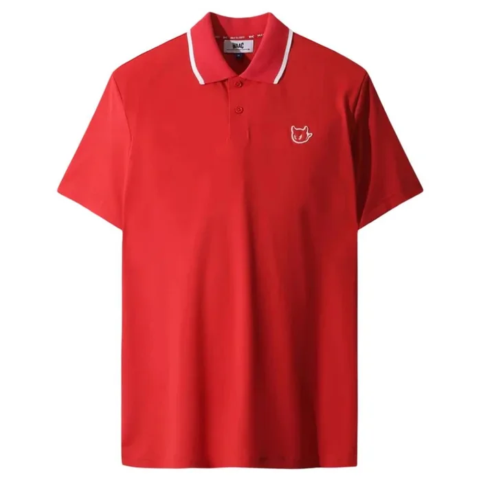 WAAC Rib Collar WAACKY Golf Polo Red – FW25 Men