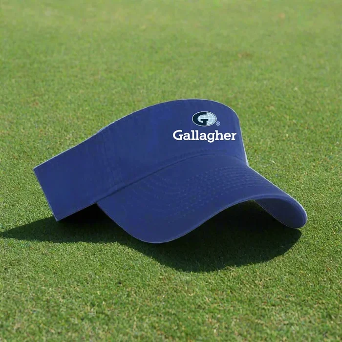 Washed Cotton Twill Golf Visors Embroidered with Your Logo
