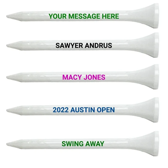 White Plastic 3-1/4″ Golf Tees – 50 PACK