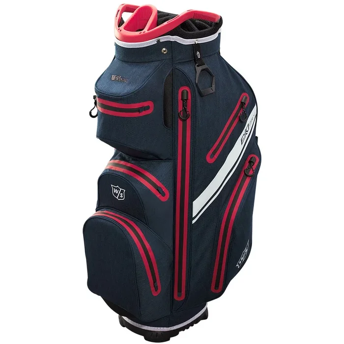 Wilson Exo Dry Waterproof Cart Bag – Navy/Red/White
