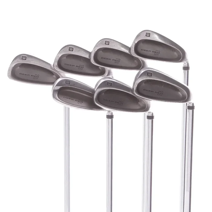 Wilson Staff Deep Red Distance Steel Men’s Right Hand Irons 5-SW Step Control – Regular