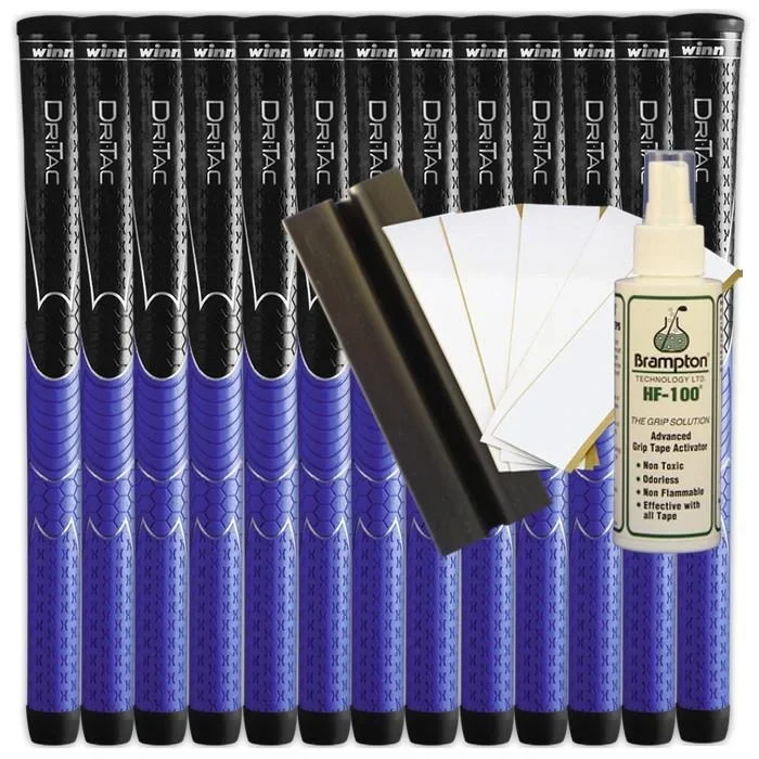Winn Dri-Tac Black/Blue Midsize (13pcs + Golf Grip Kit)