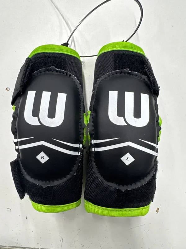 Winnwell Black/Green Yth. Size Small New Hockey Elbow Pads