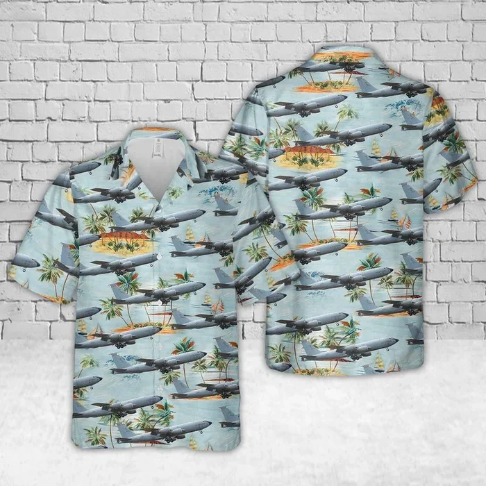 Wisconsin Air National Guard KC-135R Stratotanker Hawaiian Shirt – Fanshubus.com