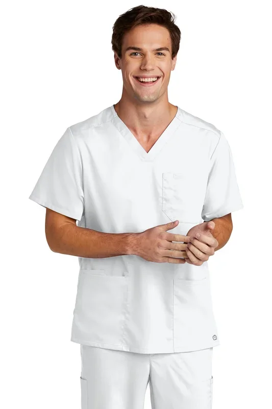 WonderWink Men’s Premiere Flex V-Neck Top. WW5068