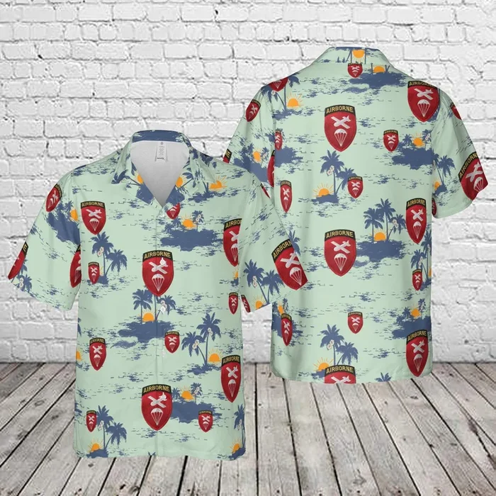 WWII US 101st 82nd HeadQuarters HQ Command Airborne Paratrooper Hawaiian Shirt – Fanshubus.com