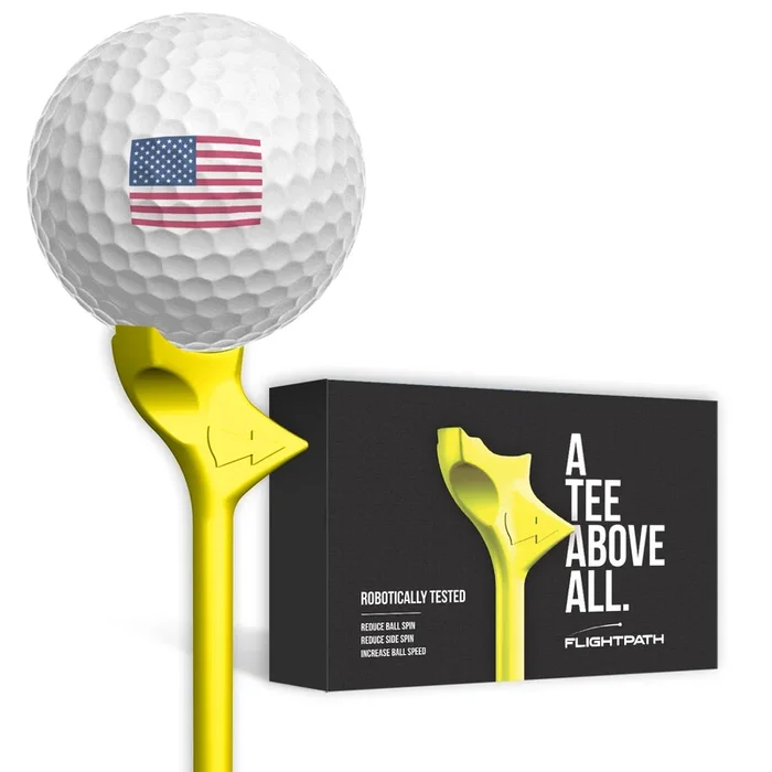 Yellow Flightpath Golf Tees – 1 Pack (8 Tees)