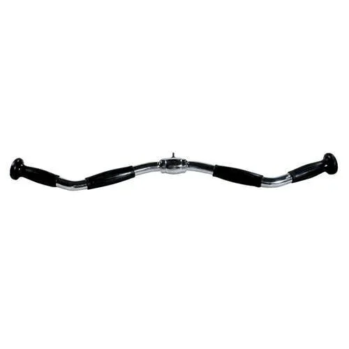 York 28” Chrome Revolving Curl Bar w/ Rubber Ergo Grips