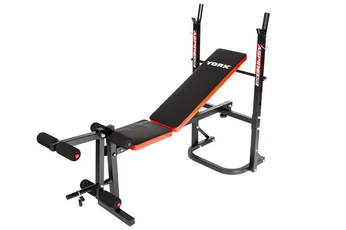 York Aspire 120 Flat to Incline/Folding Bench with Leg Curl