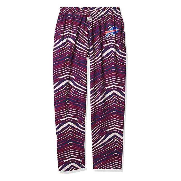 Zubaz Men’s Buffalo Bills Zebra Left Hip Logo Track Pant